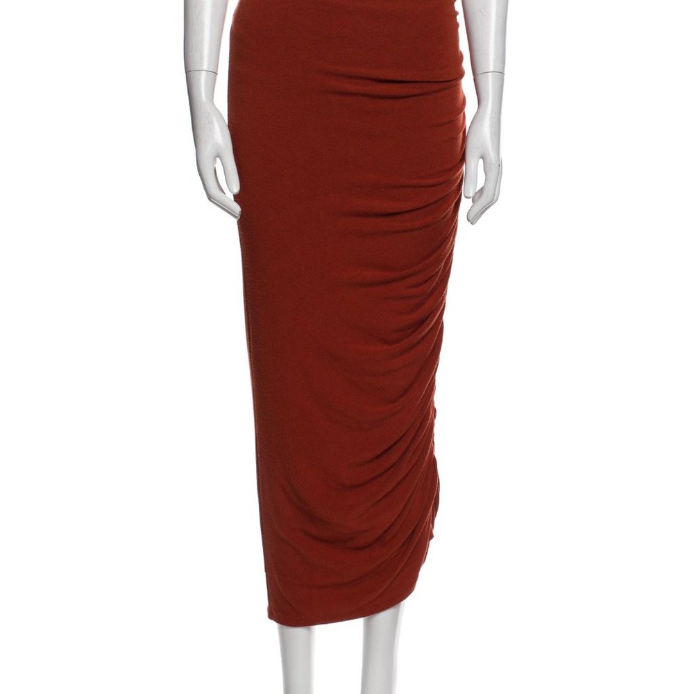 ALICE + OLIVIA Pleated Accents Midi Length Skirt Size: M